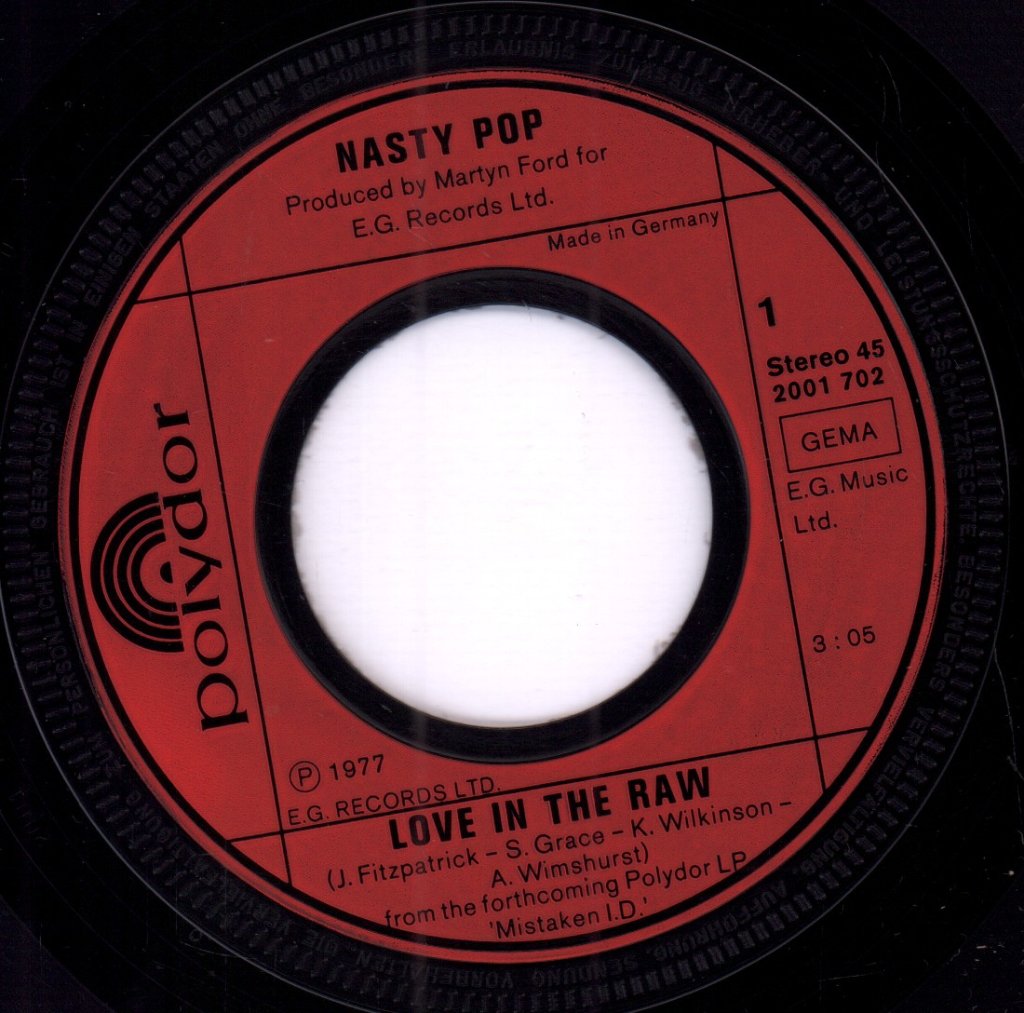 Nasty Pop - Love In The Raw - 7 Inch
