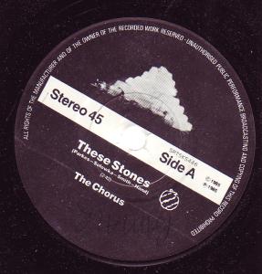 Chorus - These Stones - 7 Inch