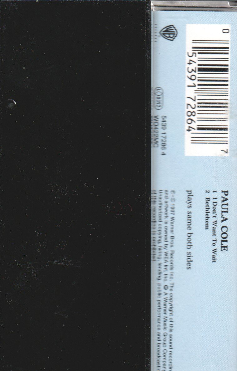 Paula Cole - I Don't Want To Wait - Cassette
