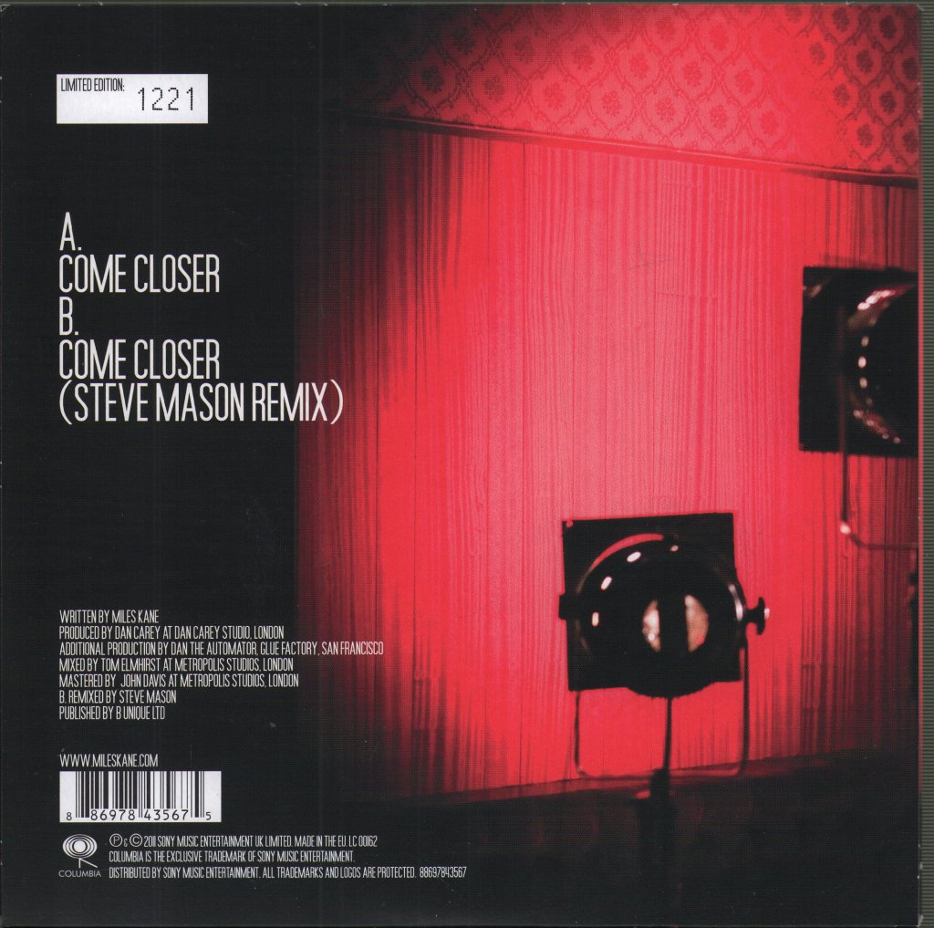 Miles Kane - Come Closer - 7 Inch