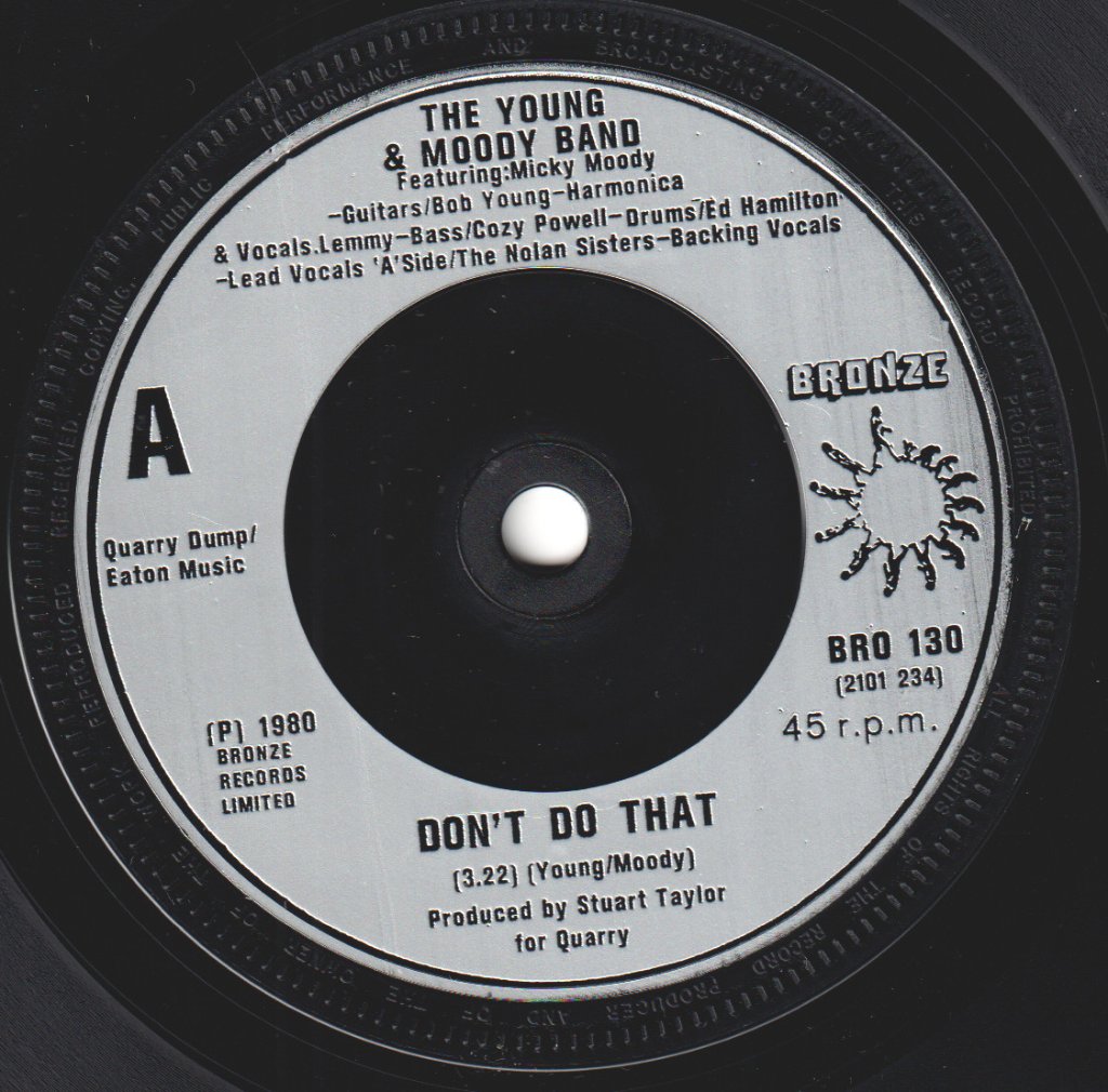 Young And Moody Band - Don't Do That - 7 Inch