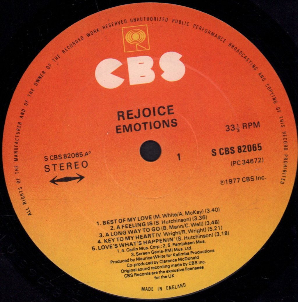 Emotions - Rejoice - Lp