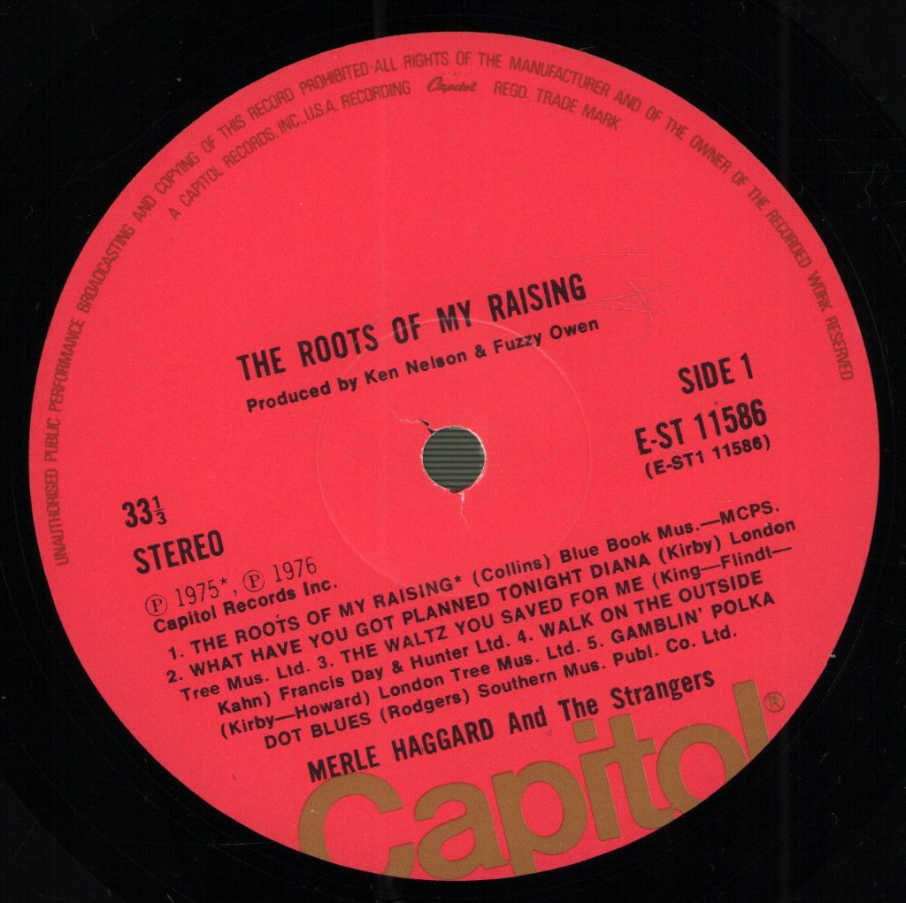 Merle Haggard And The Strangers - Roots Of My Raising - Lp
