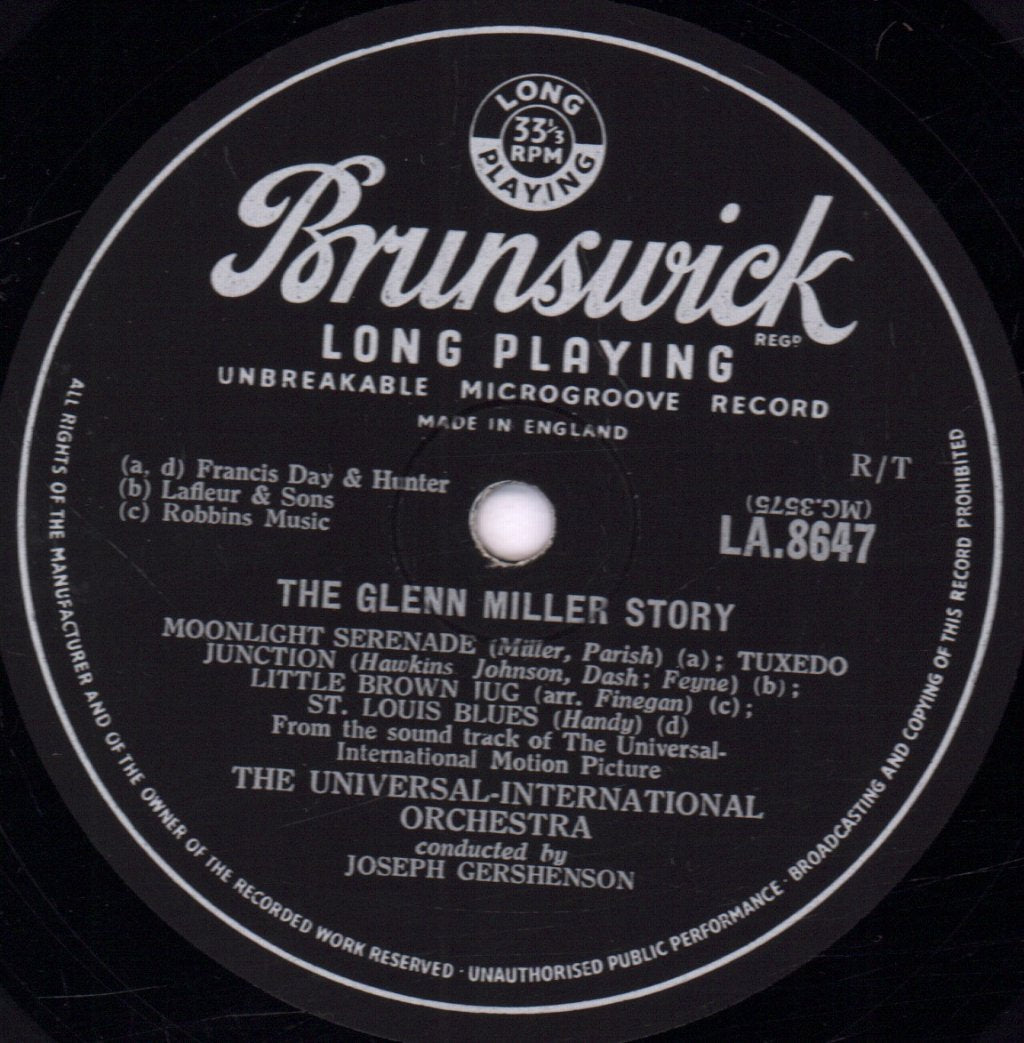 Universal International Orchestra - Glenn Miller Story - 10 Inch