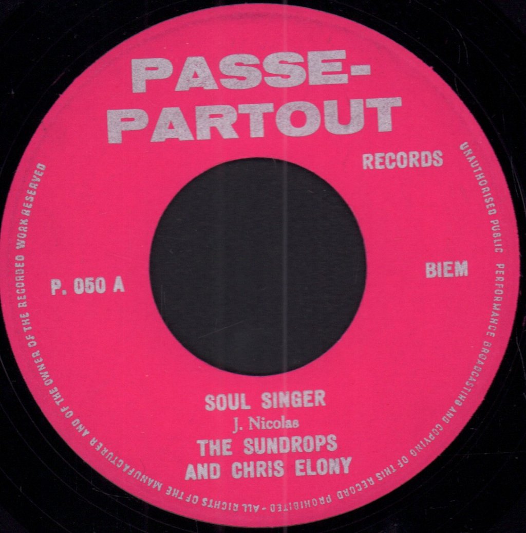 Sundrops And Chris Elony - Soul Singer / Angele - 7 Inch