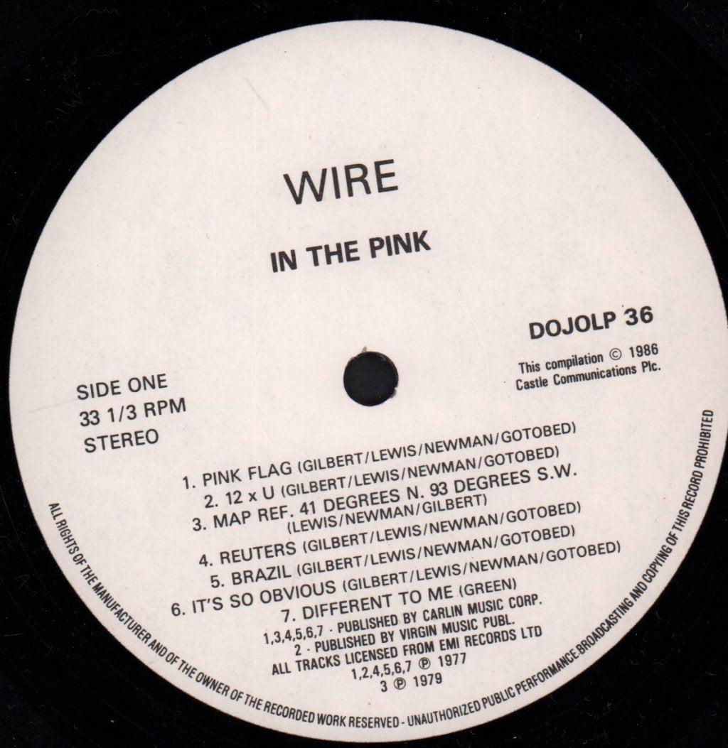 Wire (New Wave Group) - In The Pink - Lp