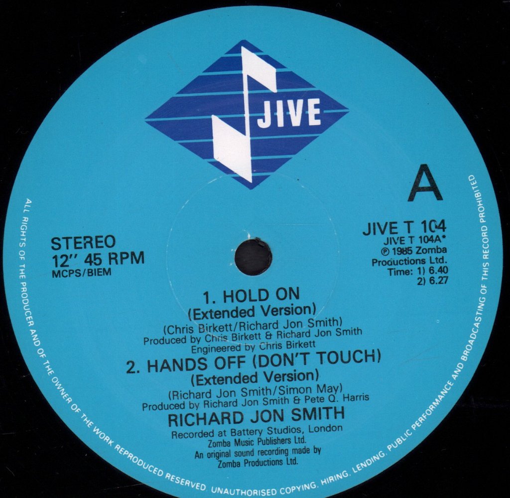 Richard Jon Smith - Hold On - 12 Inch