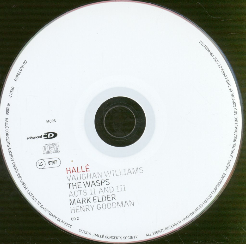 Henry Goodman , Hallé Orchestra, Mark Elder - Vaughan Williams - Wasps - Double Cd