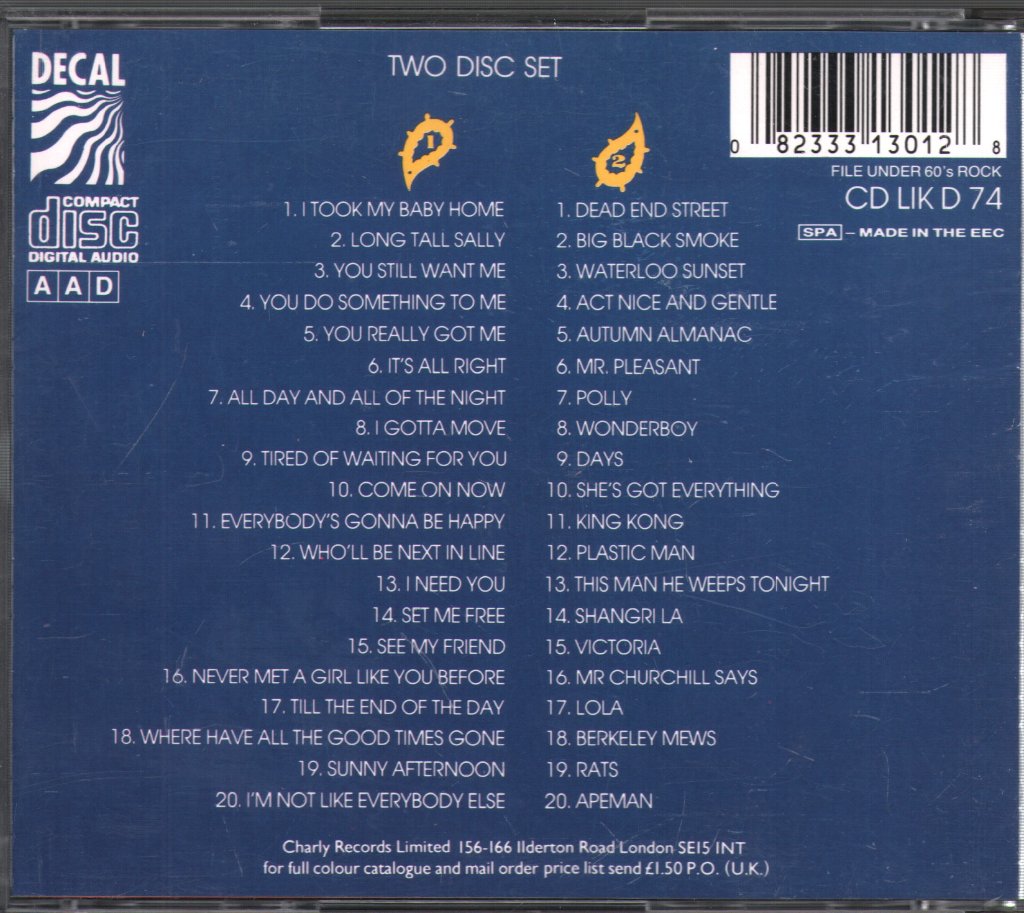 Kinks - Fab Forty - The Singles Collection 1964-1970 - Cd Set