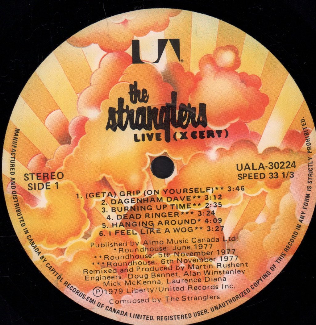 Stranglers - Live X Cert - Lp