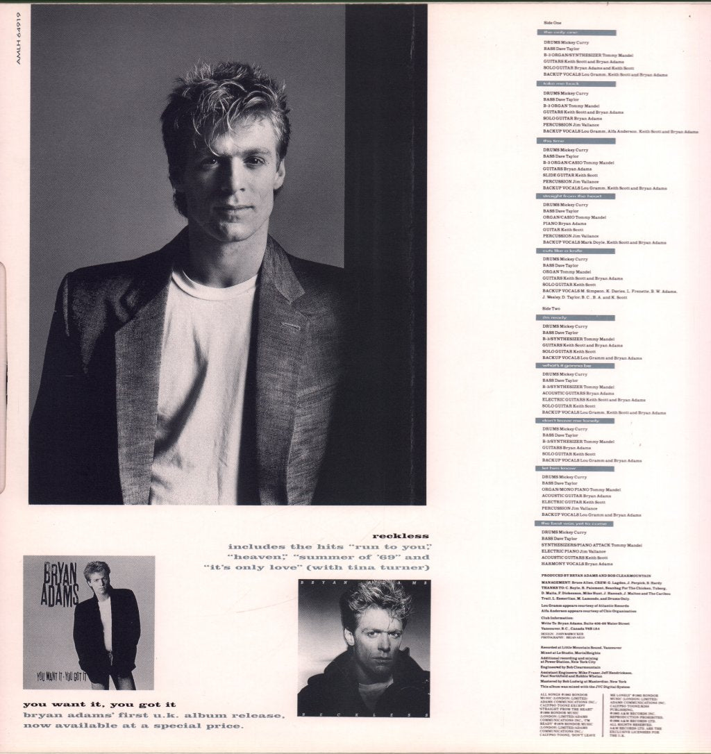 Bryan Adams - Cuts Like A Knife - Lp