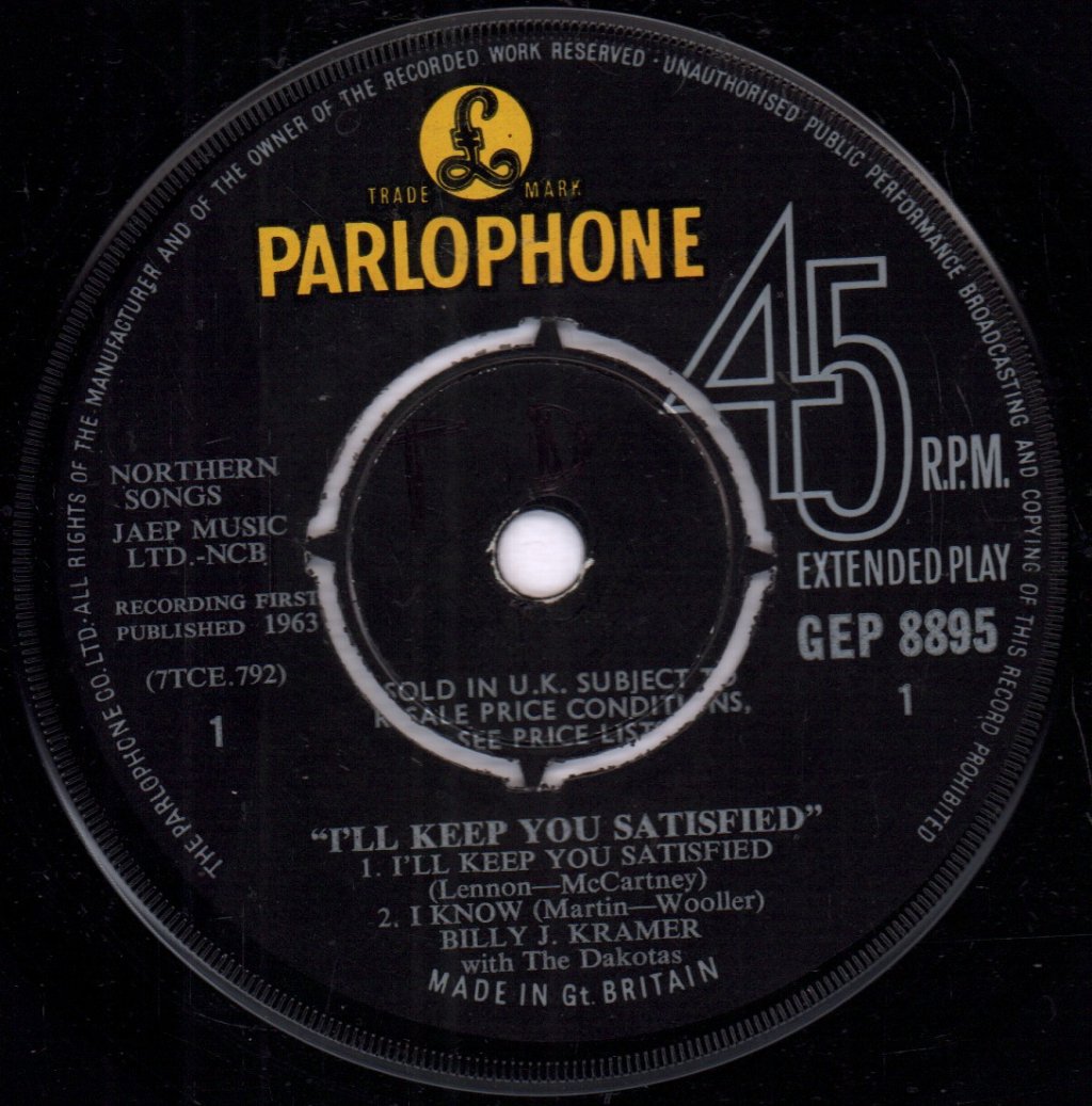 Billy J.Kramer And The Dakotas - I'll Keep You Satisfied - 7 Inch