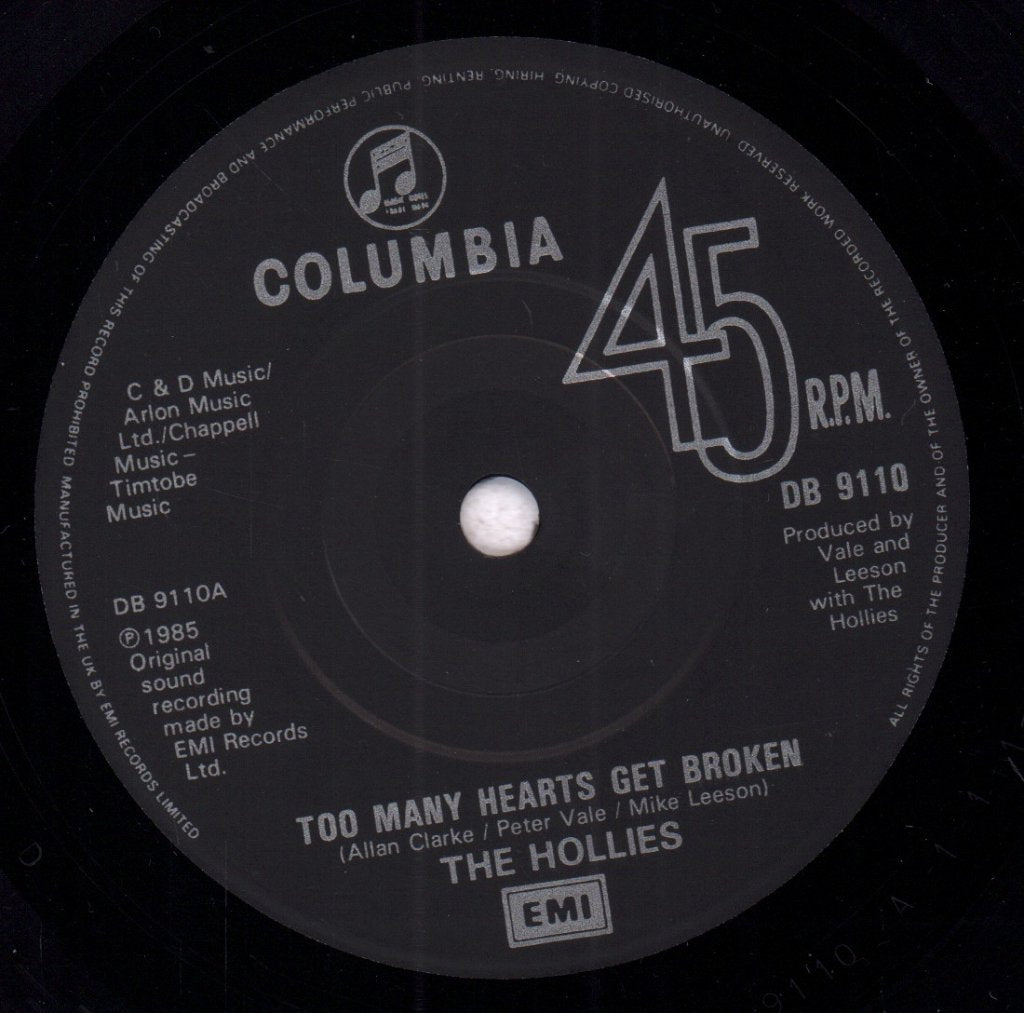 Hollies - Too Many Hearts Get Broken - 7 Inch