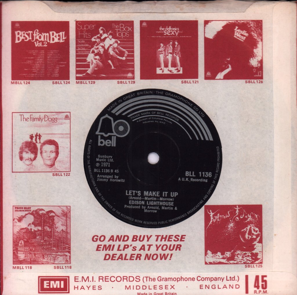 Edison Lighthouse - It's Up To You Petula - 7 Inch