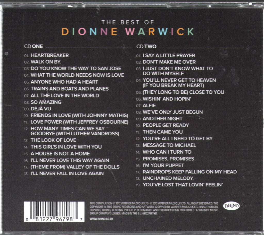 Dionne Warwick - Best Of Dionne Warwick - Double Cd