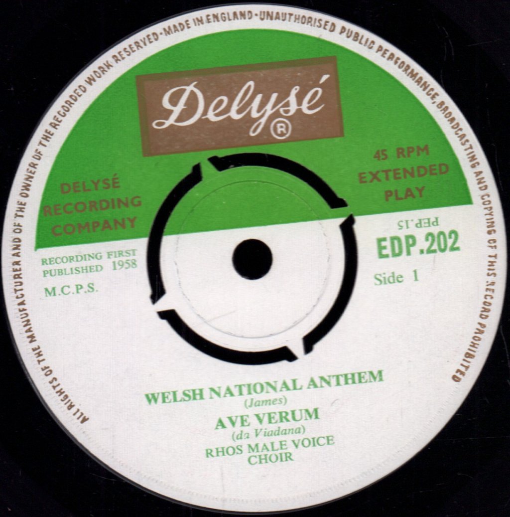Rhos Male Voice Choir - Music From The Welsh Mines - 7 Inch