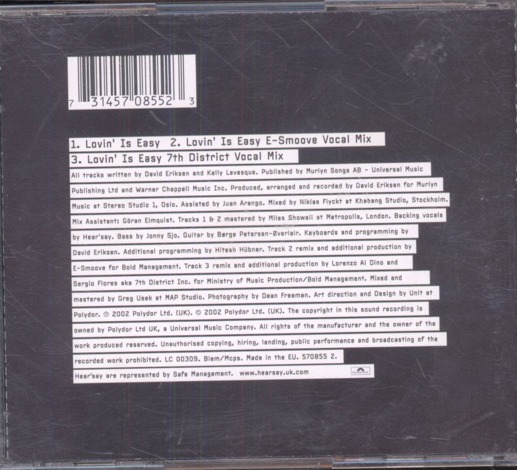 Hear Say - Lovin' Is Easy - Cd