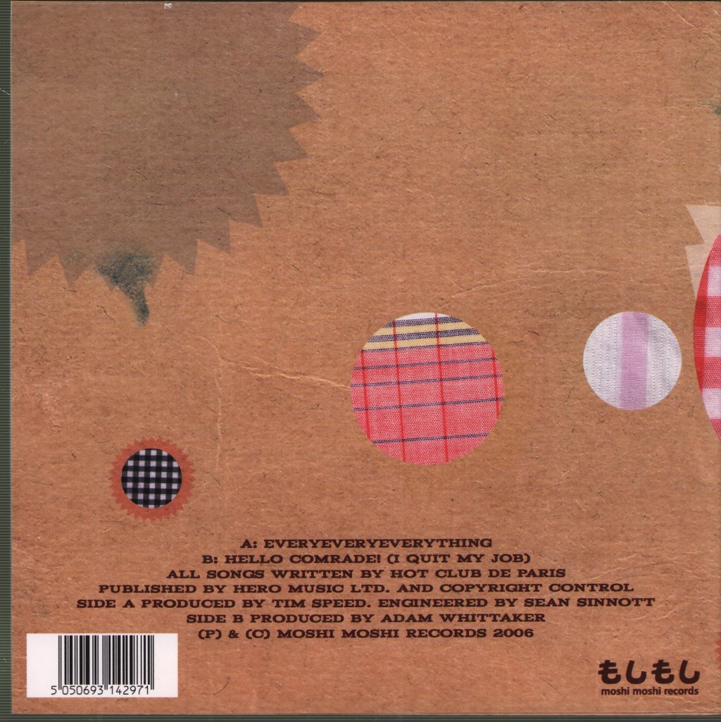 Hot Club De Paris - Everyeveryeverything - 7 Inch