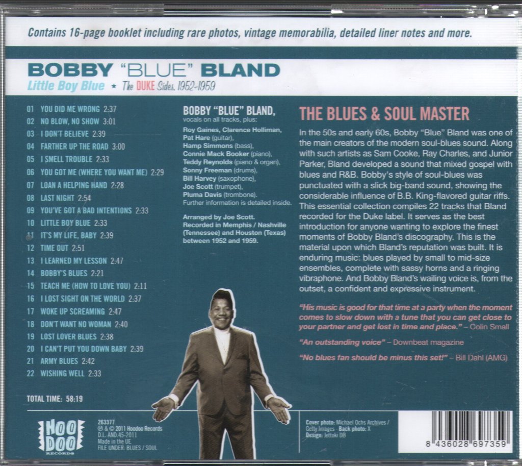 Bobby Bland - Little Boy Blue (The Duke Sides 1952-1959) - Cd