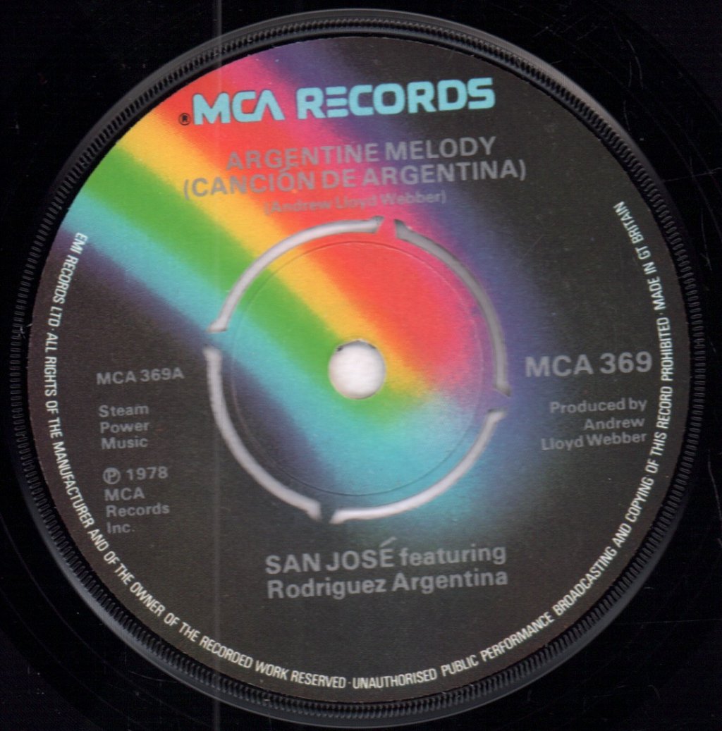 San Jose Featuring Rodriguez Argentina - Argentine Melody - 7 Inch