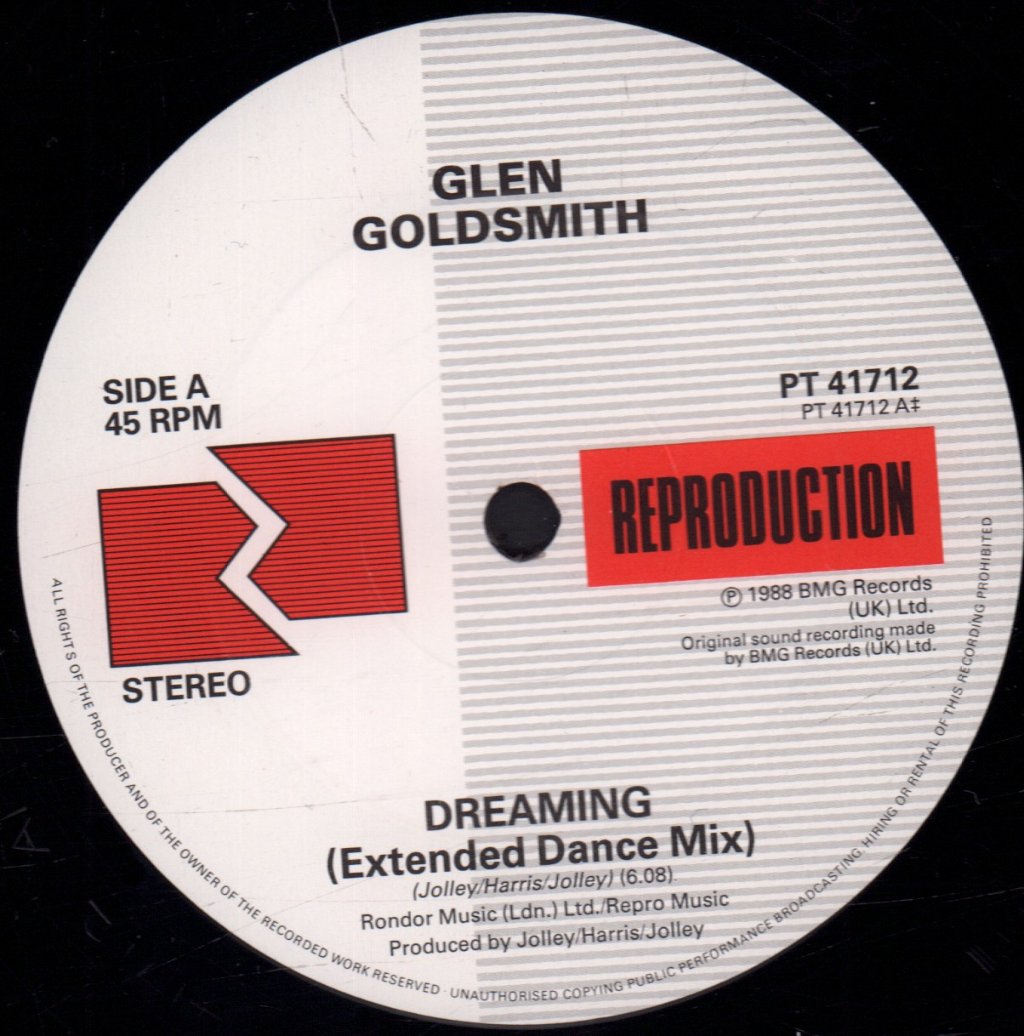 Glen Goldsmith - Dreaming - 12 Inch