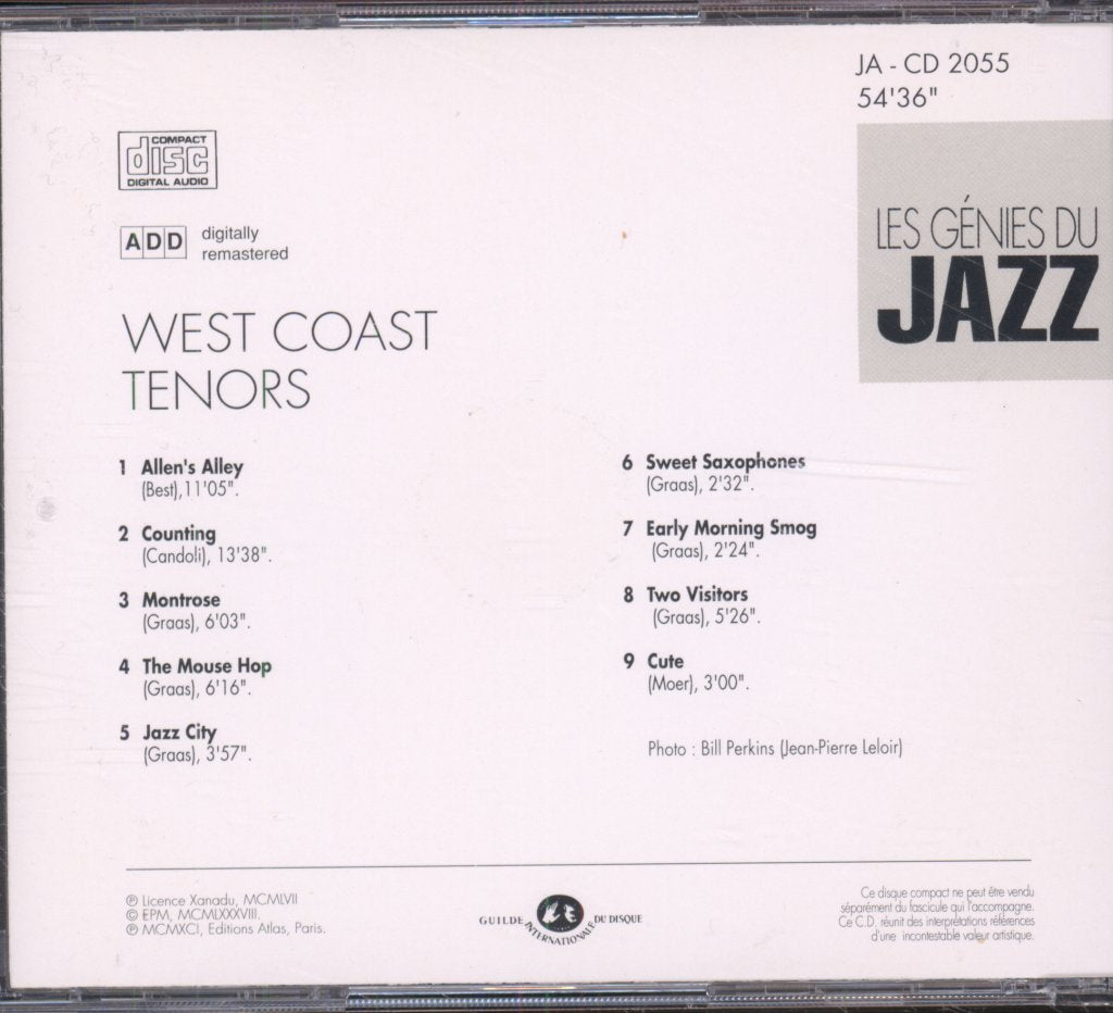 Bill Perkins, Richie Kamuca & Jack Montrose - West Coast Tenors - Cd