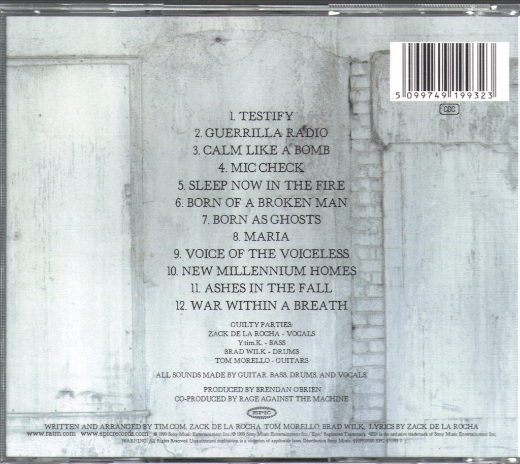 Rage Against The Machine - Battle Of Los Angeles - Cd