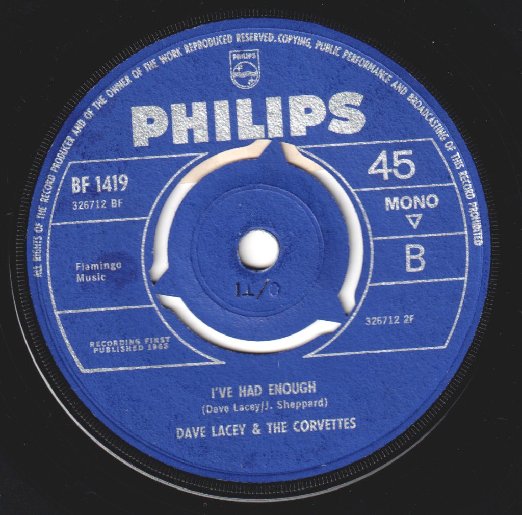 Dave Lacey & The Corvettes - That’s What They All Say - 7 Inch