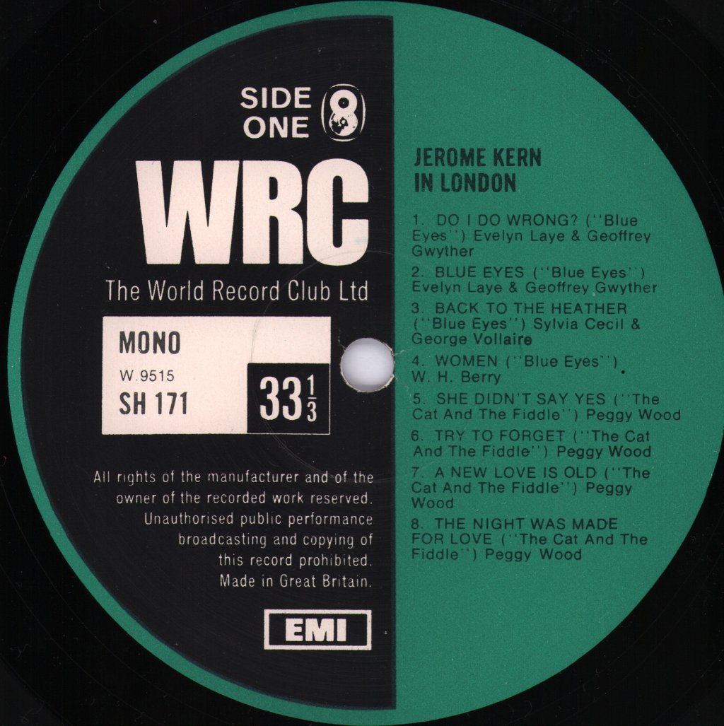 Jerome Kern - Jerome Kern In London Original Cast Recordings - Lp