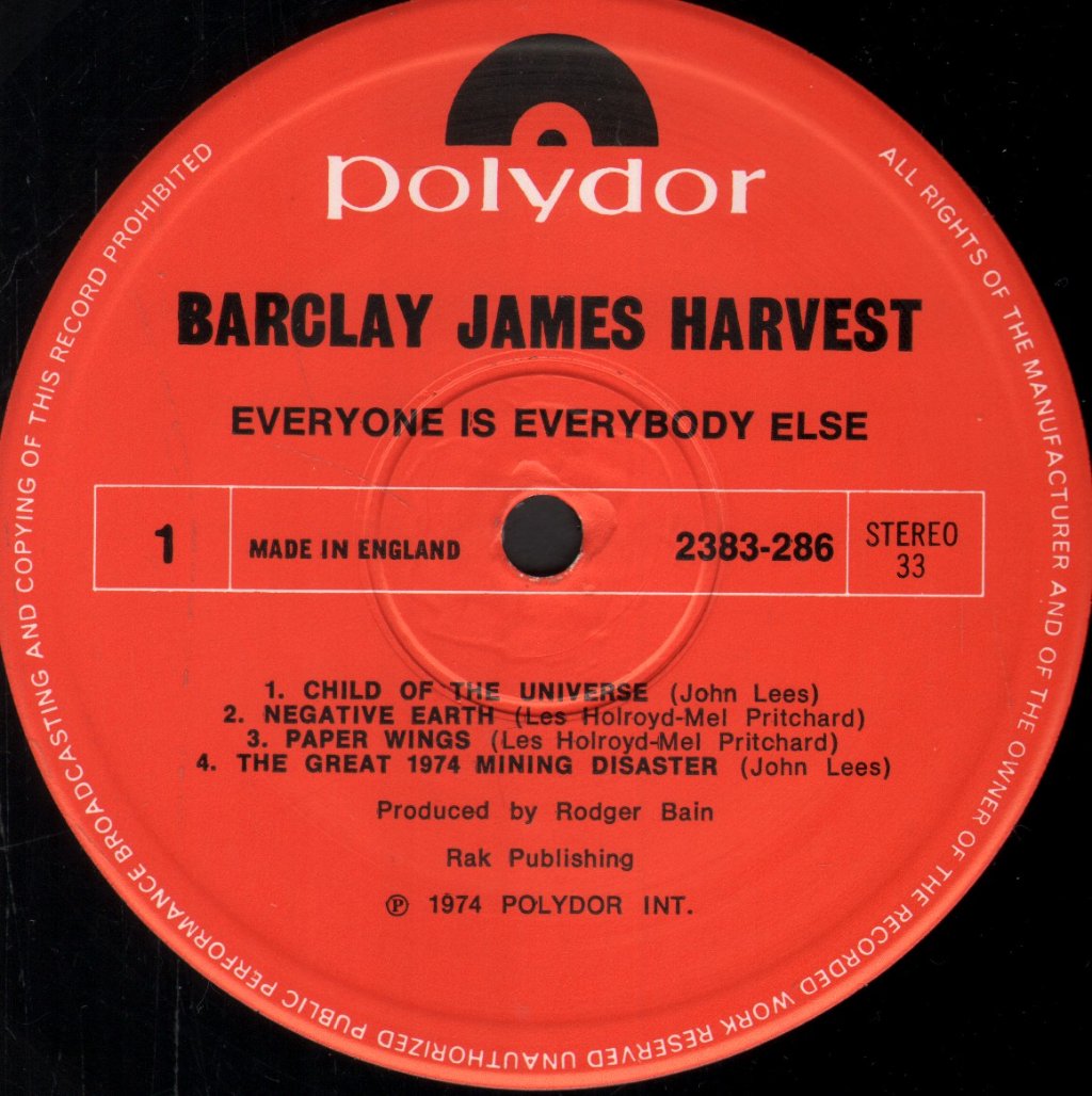 Barclay James Harvest - Everyone Is Everybody Else - Lp