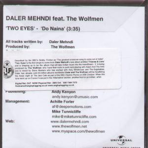 Daler Mehndi Featuring The Wolfmen - Do Naina - Cdr