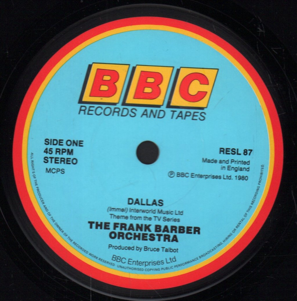 Frank Barber Orchestra - Dallas - 7 Inch
