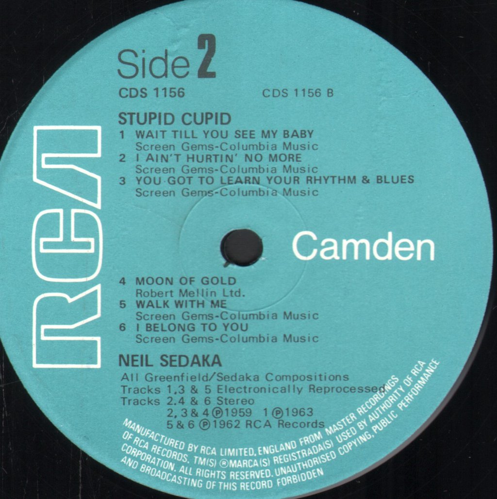 Neil Sedaka - Stupid Cupid - Lp