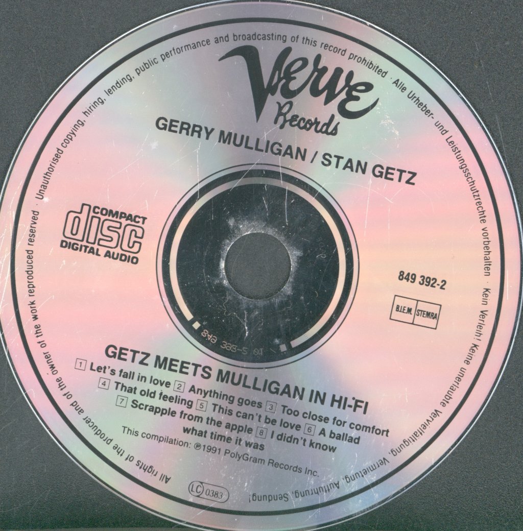 Stan Getz and Gerry Mulligan - Getz Meets Mulligan In Hi-Fi - Cd