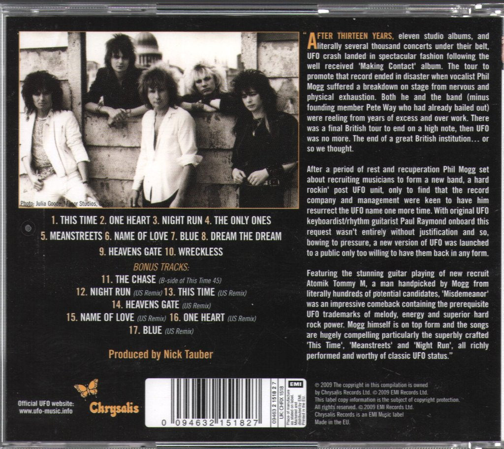 UFO - Misdemeanor - Cd