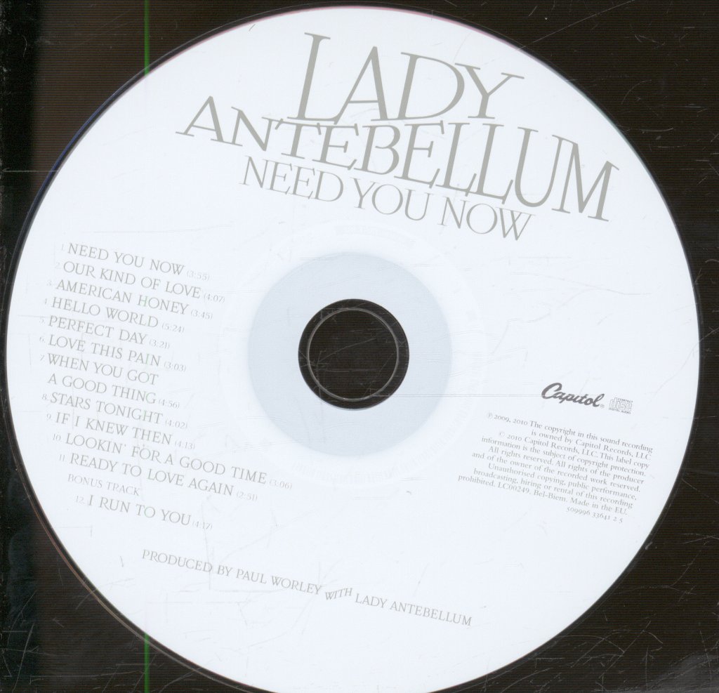 Lady Antebellum - Need You Now - Cd