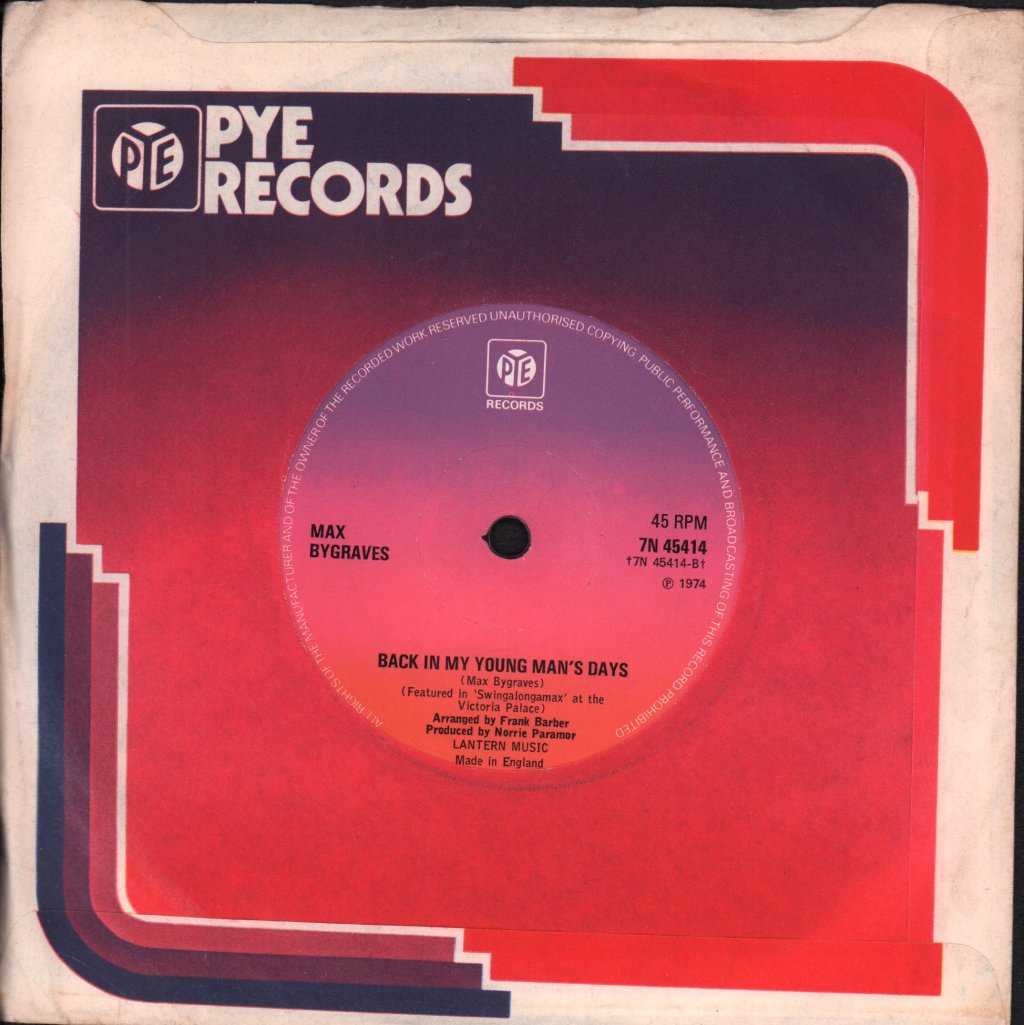 Max Bygraves - Back In My Childhood Days - 7 Inch