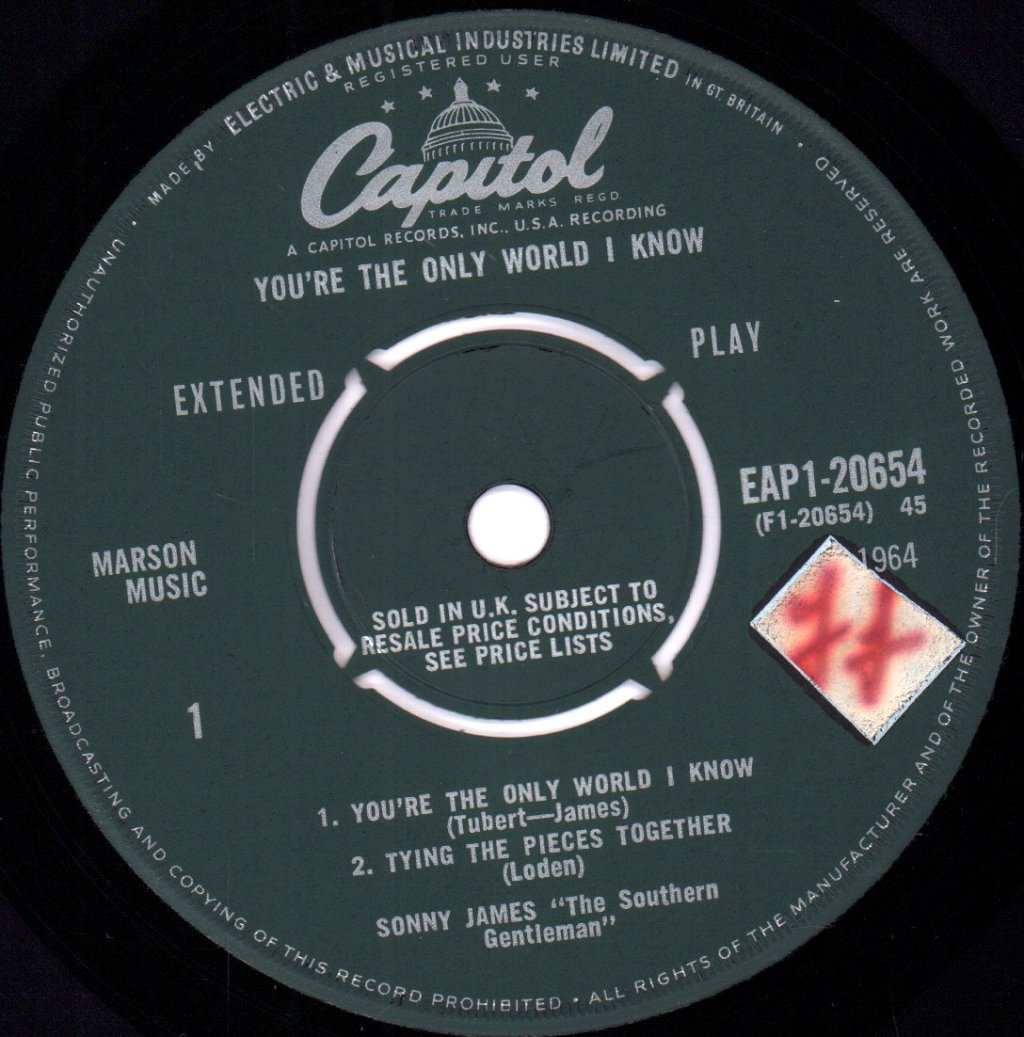 Sonny James - You're The Only World I Know - 7 Inch