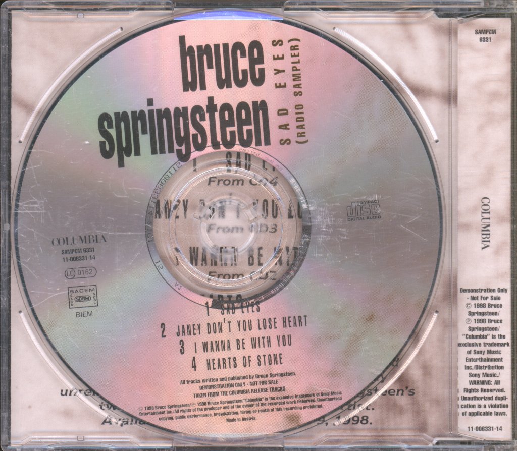 Bruce Springsteen - Tracks (Sad Eyes: Radio Sampler) - Cd