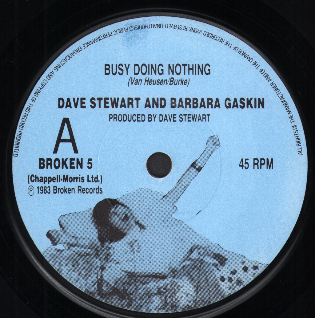 Dave Stewart And Barbara Gaskin - Busy Doing Nothing - 7 Inch
