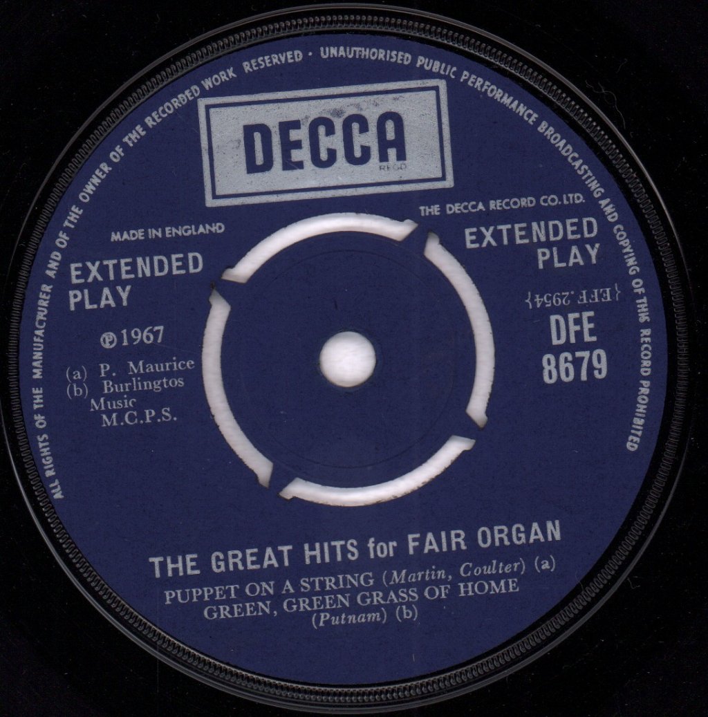 Great Hits For Fair Organ - Great Hits For Fair Organ - 7 Inch