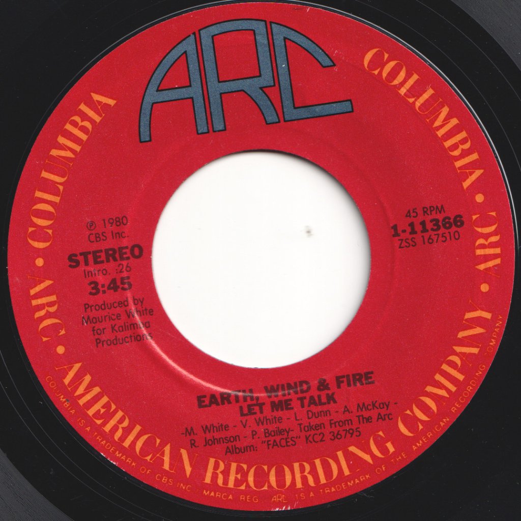 Earth Wind And Fire - Let Me Talk - 7 Inch