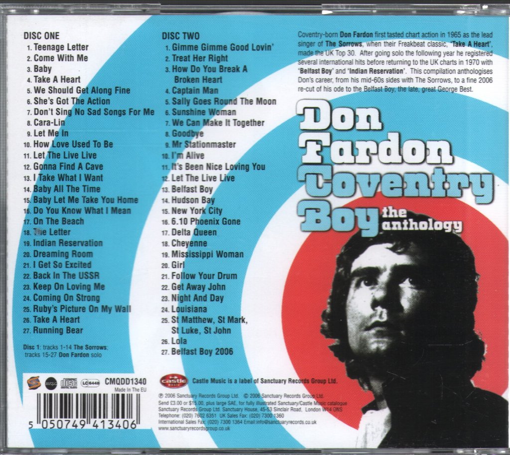 Don Fardon - Coventry Boy: The Anthology - Double Cd