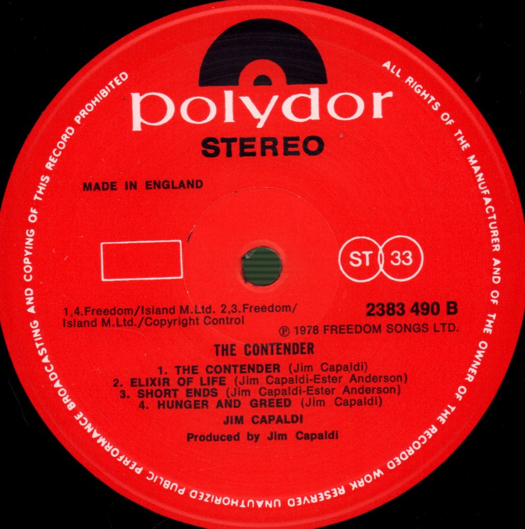 Jim Capaldi - Contender - Lp