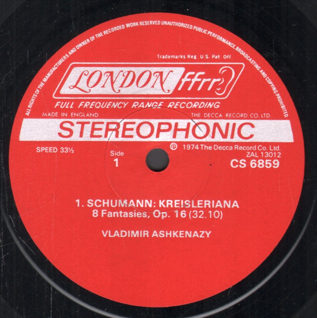Vladimir Ashkenazy - Schumann - Kreisleriana Op.16/Humoreske Op.20 - Lp