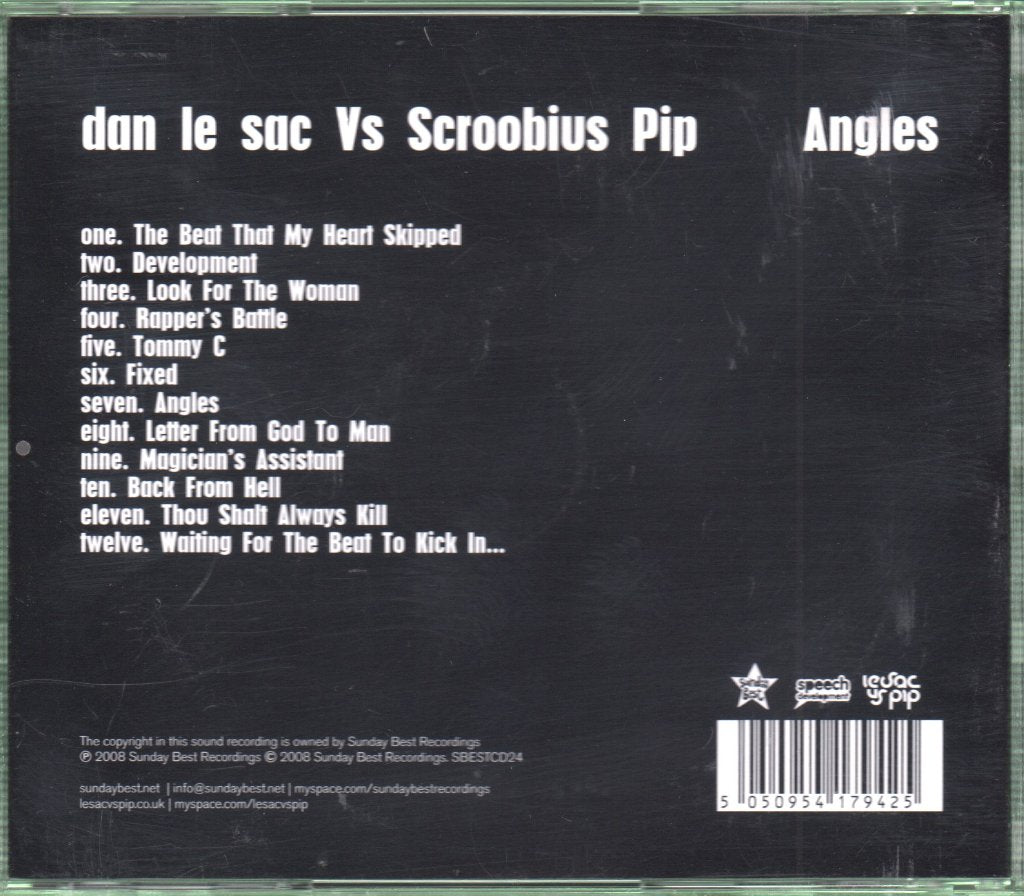 Dan Le Sac Vs Scroobius Pip - Angles - Cd