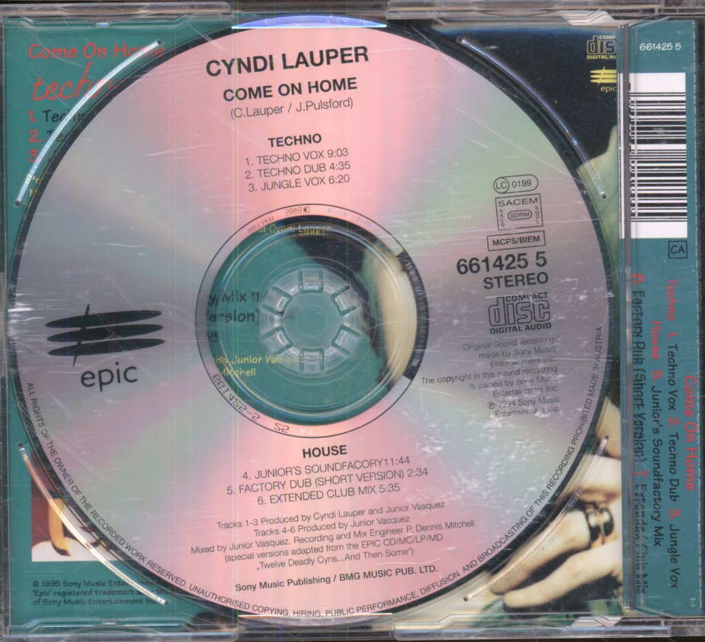 Cyndi Lauper - Come On Home - The Dance CD - Cd