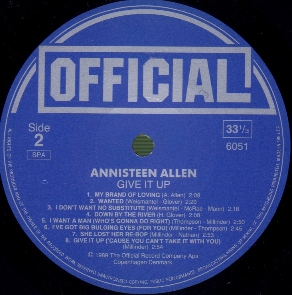 Annisteen Allen - Give It Up 1945-1953 - Lp