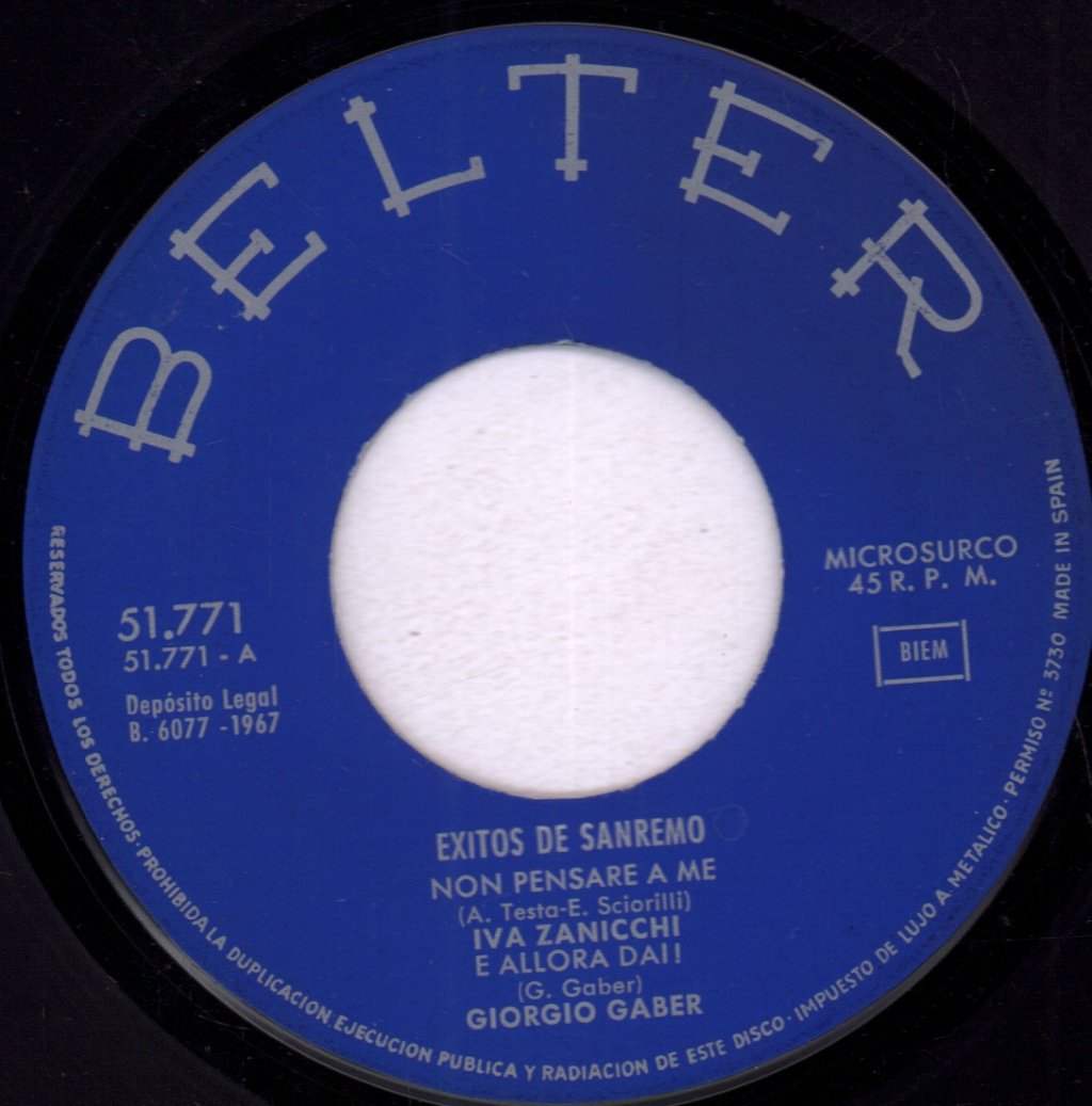 Various Artists - Exitos De San Remo 1967 - 7 Inch