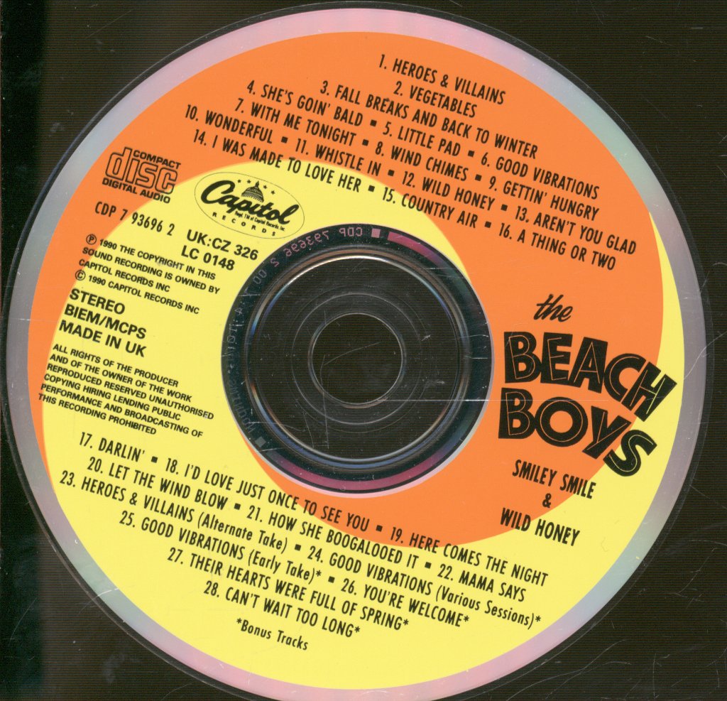 Beach Boys - Smiley Smile / Wild Honey - Cd